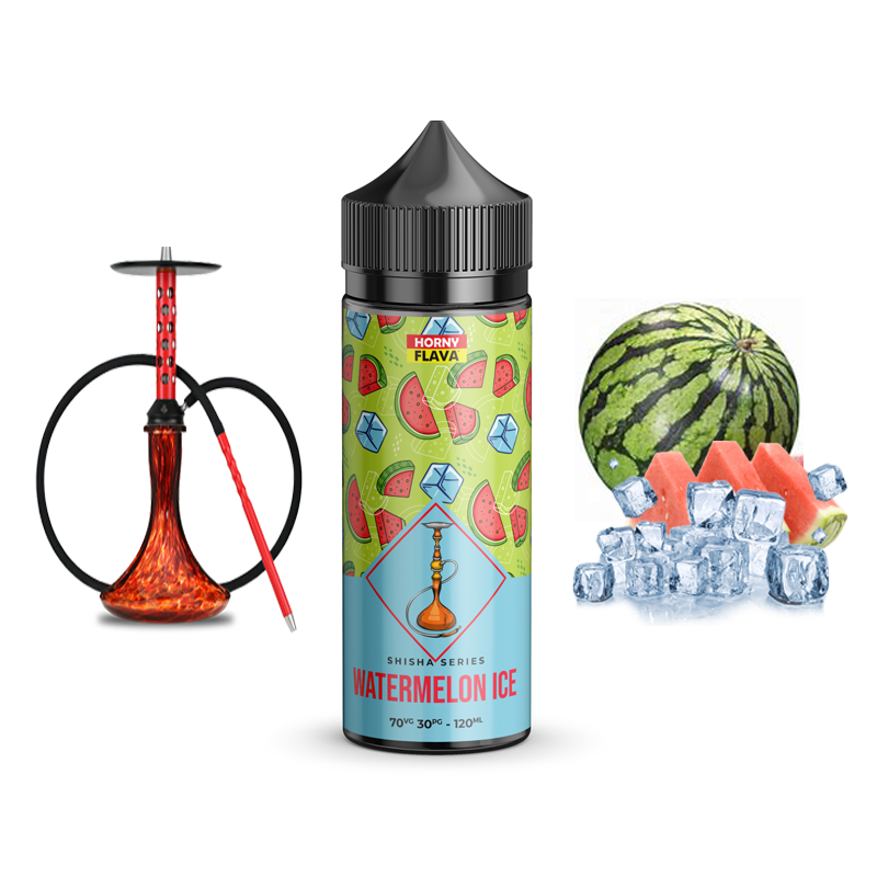 جویس هورنی قلیانی هندوانه یخ 120 میل | HORNY WATERMELON ICE SHISHA JUICE